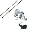 Avet MXJ 5.8 RH 1 Speed Reel / TackleDirect TDSSC701MHT Silver Hook Rod Combo