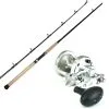 Avet SX 5.3 RH 1 Speed Reel / TackleDirect TDSSC701MHT Silver Hook Rod Combo