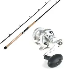 Avet SXJ 5.3 RH 1 Speed Reel / TackleDirect TDSSC701MHT Silver Hook Rod Combo
