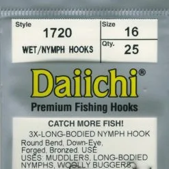 Daiichi 1720 3xl Nymph Hook 25 Pack