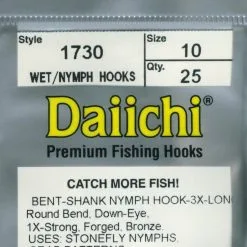 Daiichi 1730 3xl Stonefly Nymph Hook 25 Pack