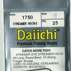 Daiichi 1750 Streamer Hook 25 Pack