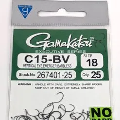 Gamakatsu C15-BV Barbless Hook 25 Pack