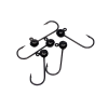 Hareline Dubbin Hareline Black Nickel Round Lead Jighead Hook 5 Pack