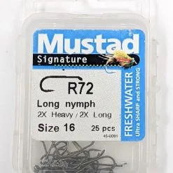 Mustad 9R72 Nymph Long Hook 25 Pack