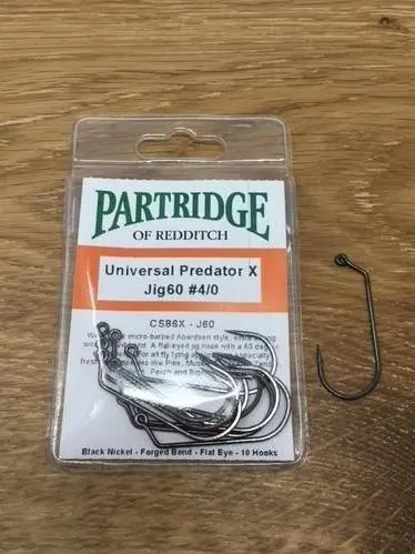 Partridge Hooks Partridge CS86X-J60 Universal Predator X Jig 60 Hook