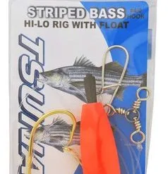 Tsunami Striped Bass Hi Lo Rig W/ Floats & Circle Hook